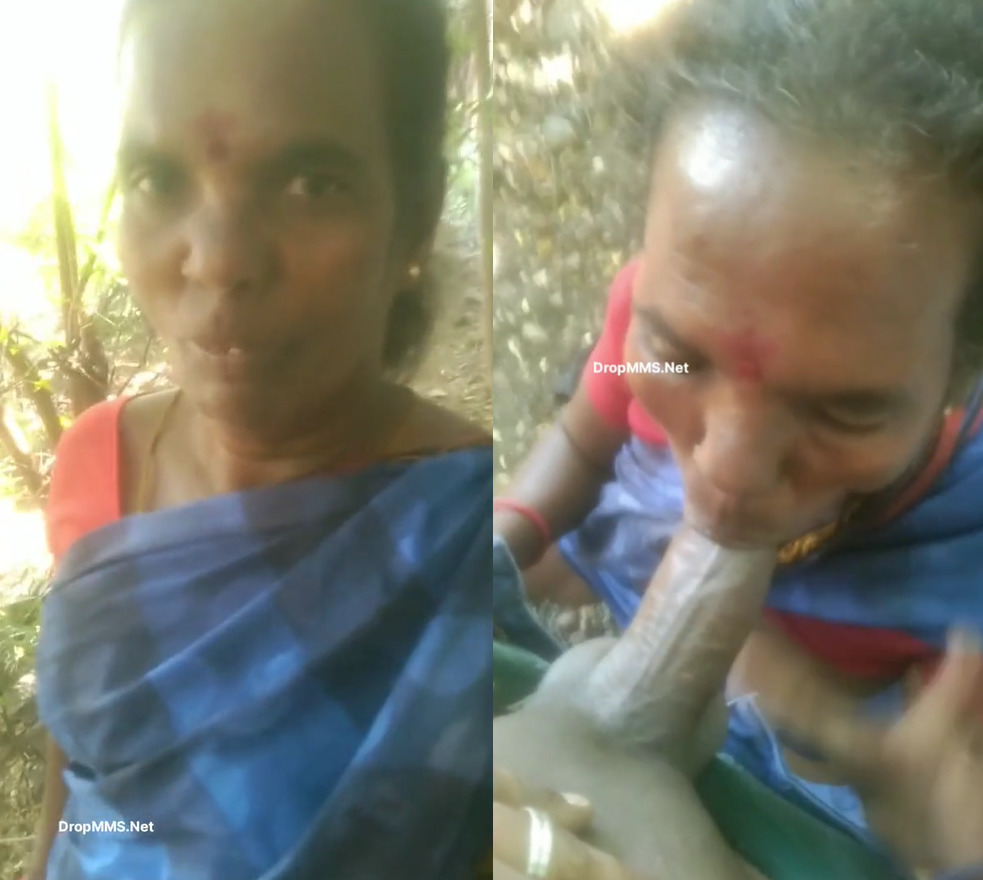 The village local aunty sucks and shows the pussy