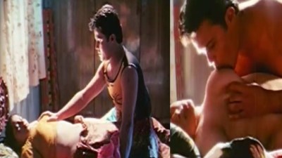 Sexy Big boobs mom and son having nude sex in blue film